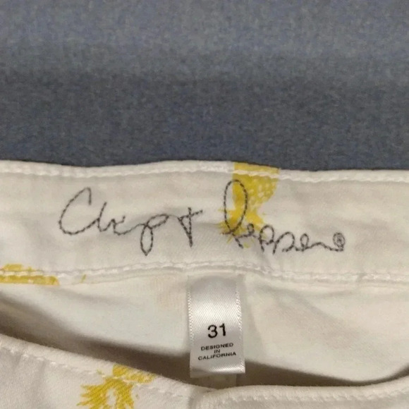 Chip & Pepper Syd Skinny Ankle Pineapple Print Pants Size 31 - Picture 11 of 16